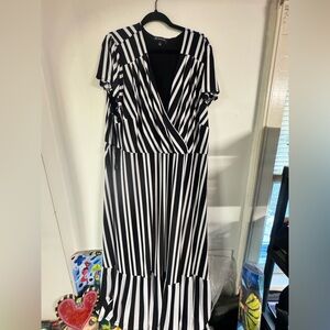 Black and White Striped Dress